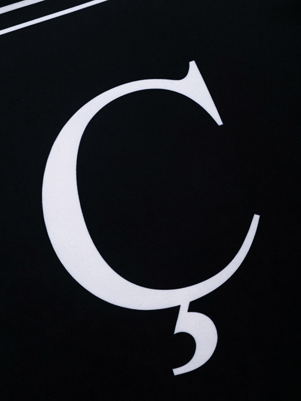 Letter Ç Printed Cushion Cover 45x45 Cm-2