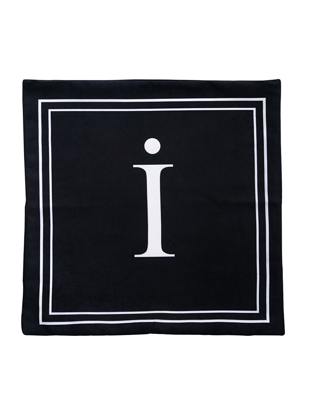 Karışık İ Harfi Baskılı Kırlent Kılıfı 45x45 cm-3