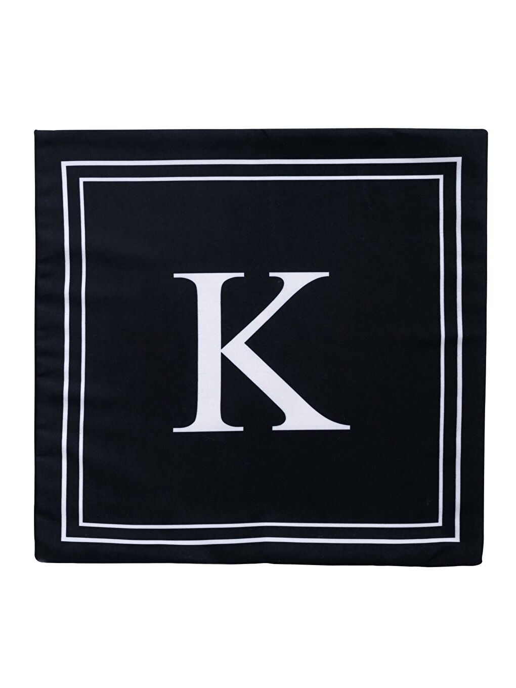 Housse de Coussin Imprimée Lettre K 45x45 Cm-3