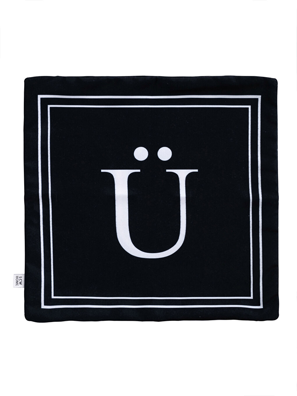 LCW HOME Letter Ü Printed Cushion Cover 45x45 Cm -W1GK62Z8-F9C