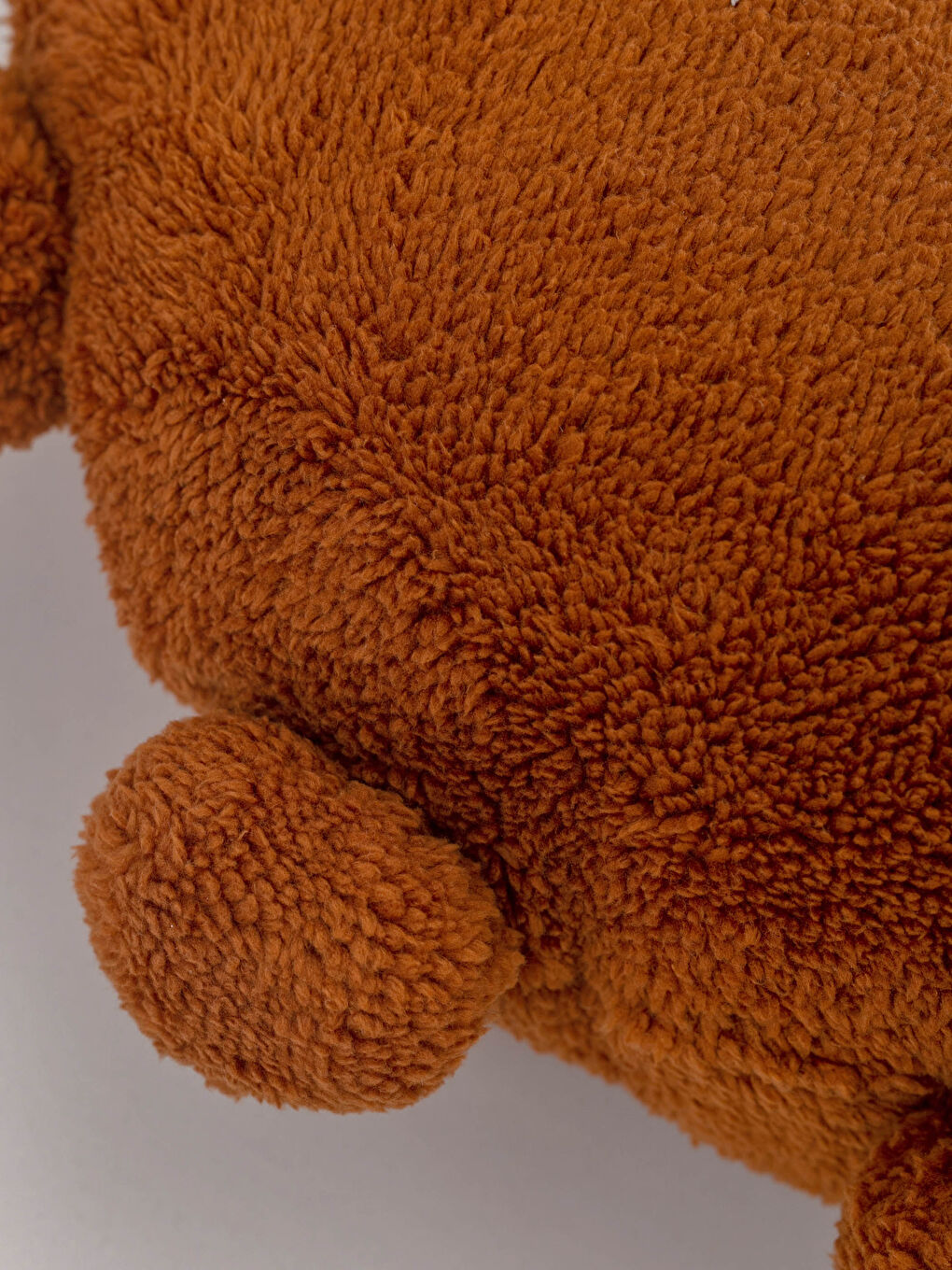 Pompom Detailed Filled Velvet Throw Pillow-2