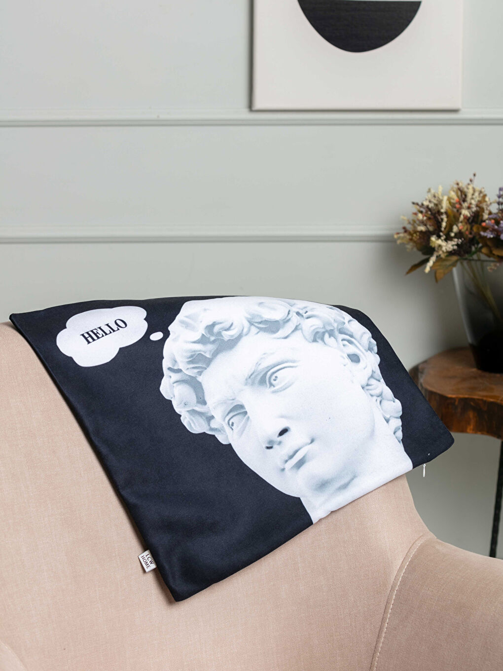 Karışık Baskılı Petek Kırlent Kılıfı 45x45 cm-1