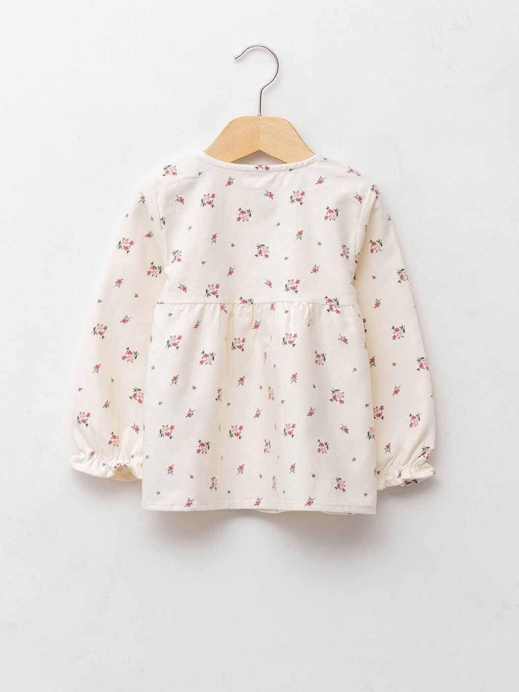 Chemise à Col Rond à Motifs Manches Longues pour Bébé Fille-1