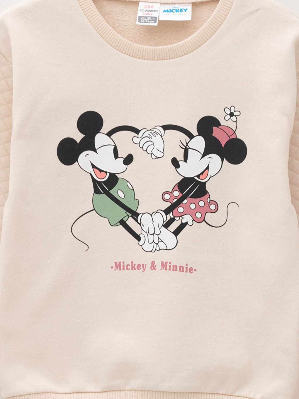 Ensemble Sweat-Shirt et Legging Bébé Fille Minnie et Mickey Mouse Imprimé Manches Longues Col Rond 2 Pièces-2