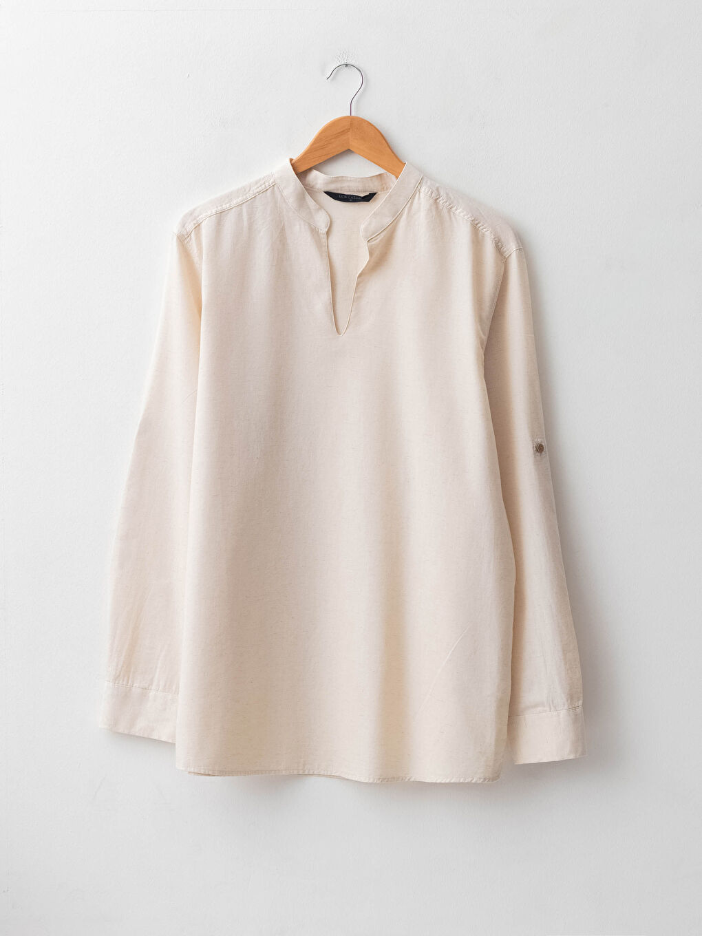 XSIDE Regular Fit Long Sleeve Linen Men's Shirt -W1GM92Z8-RSH