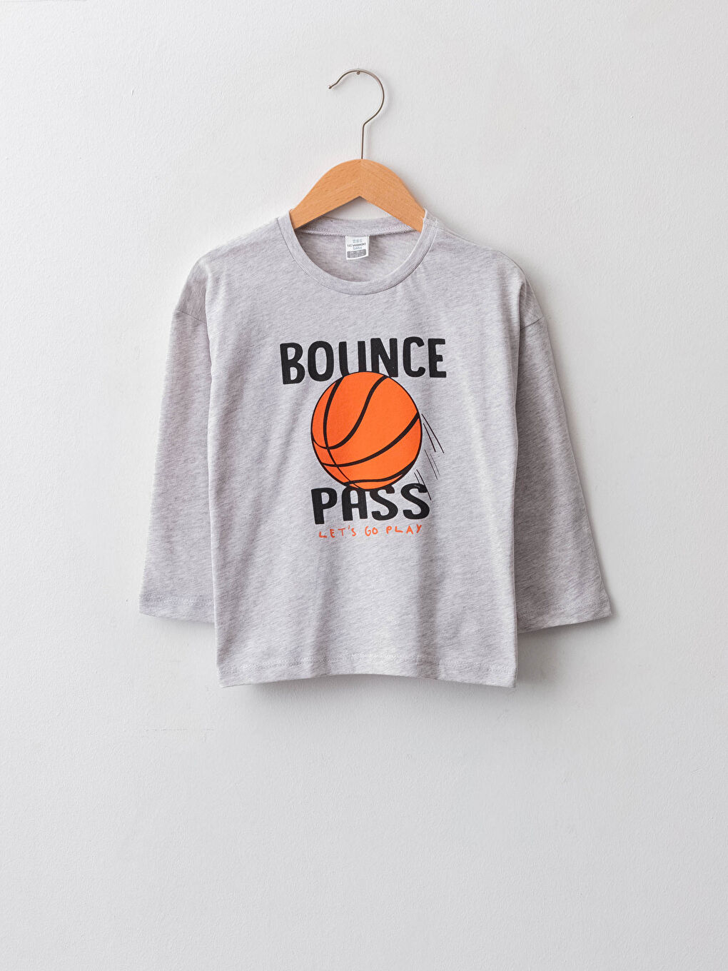 Crew Neck Long Sleeve Printed Baby Boys' T-Shirt