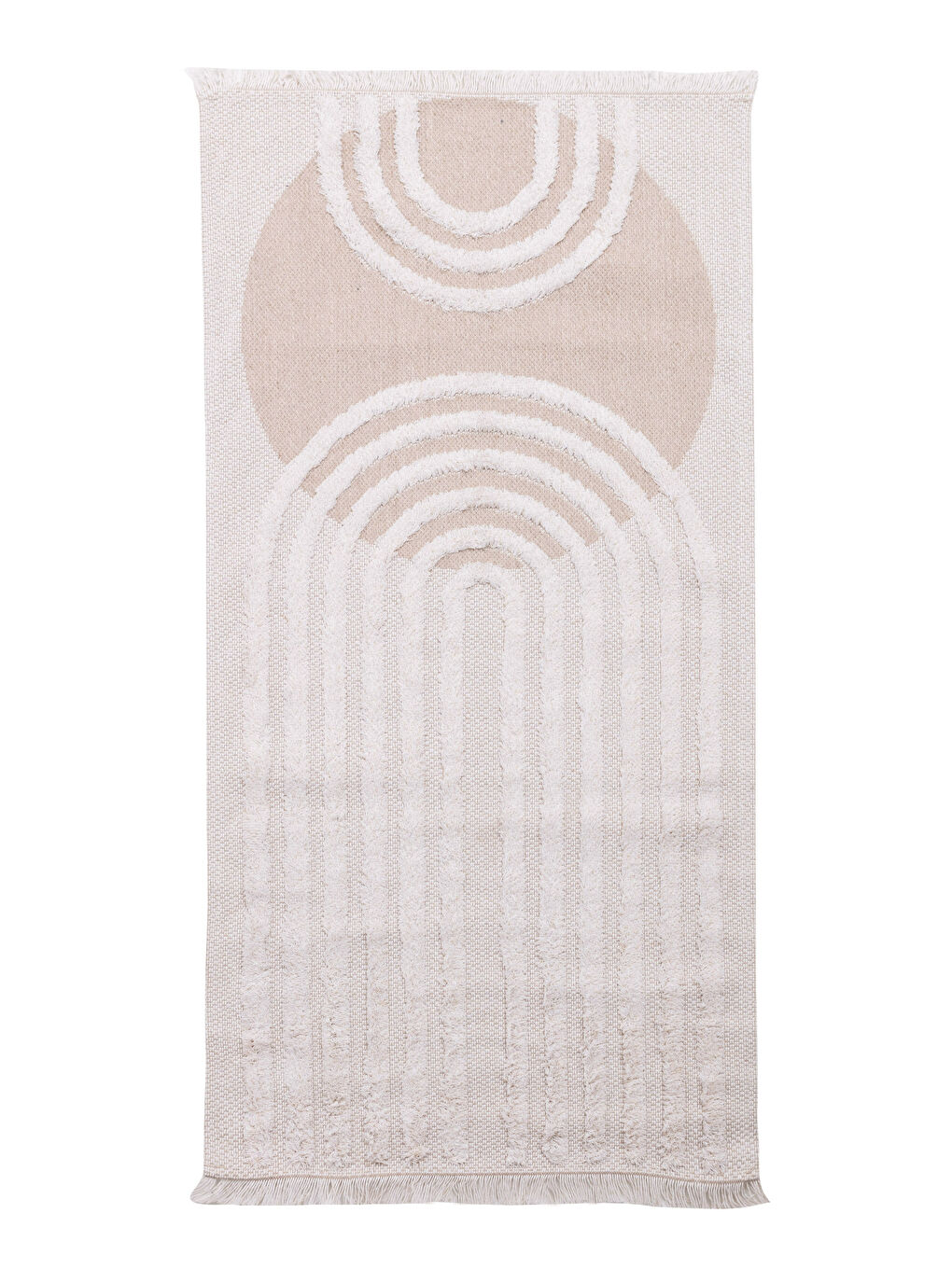LCW HOME Kedinden Gemustert Fransen Teppich 70x150 Cm -W1GR43Z8-RVH