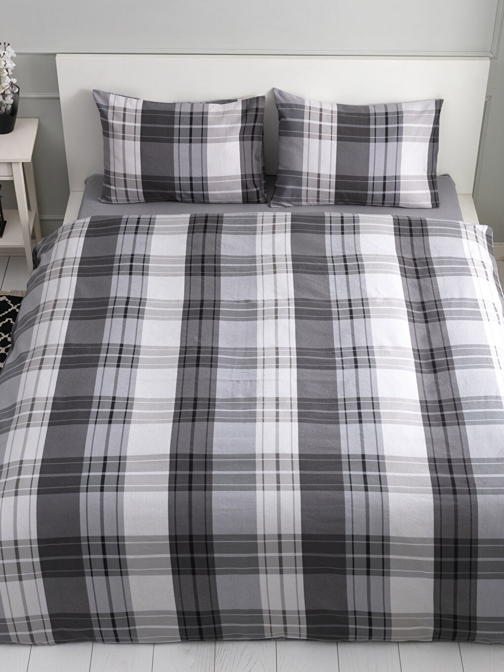 Double Double Sided Checkered Duvet Cover Set-3