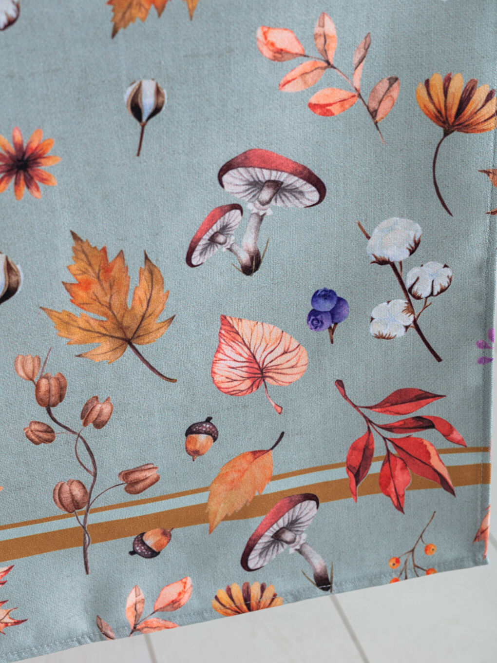 Karışık Çiçek Baskılı Petek Runner 45x150 cm-1