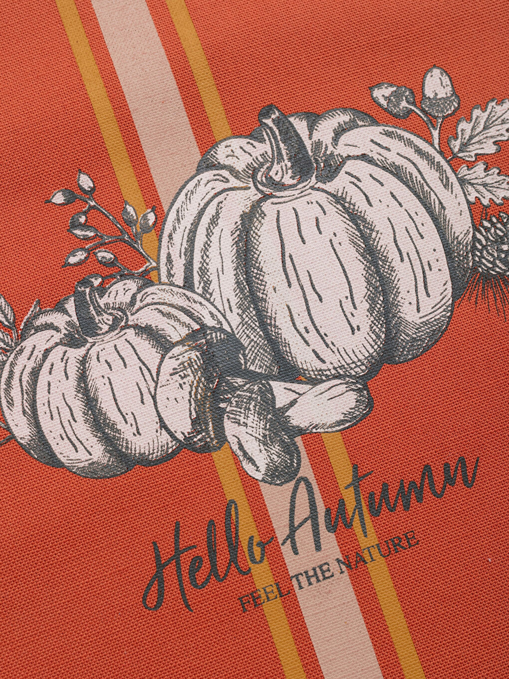 Pumpkin Printed Gabardine Kitchen Apron-1