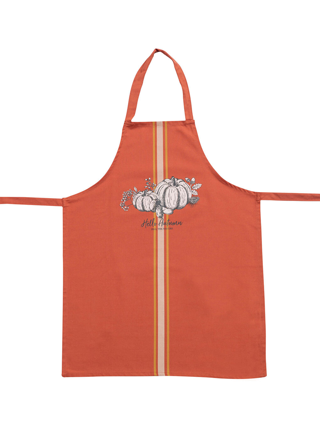 Pumpkin Printed Gabardine Kitchen Apron-2
