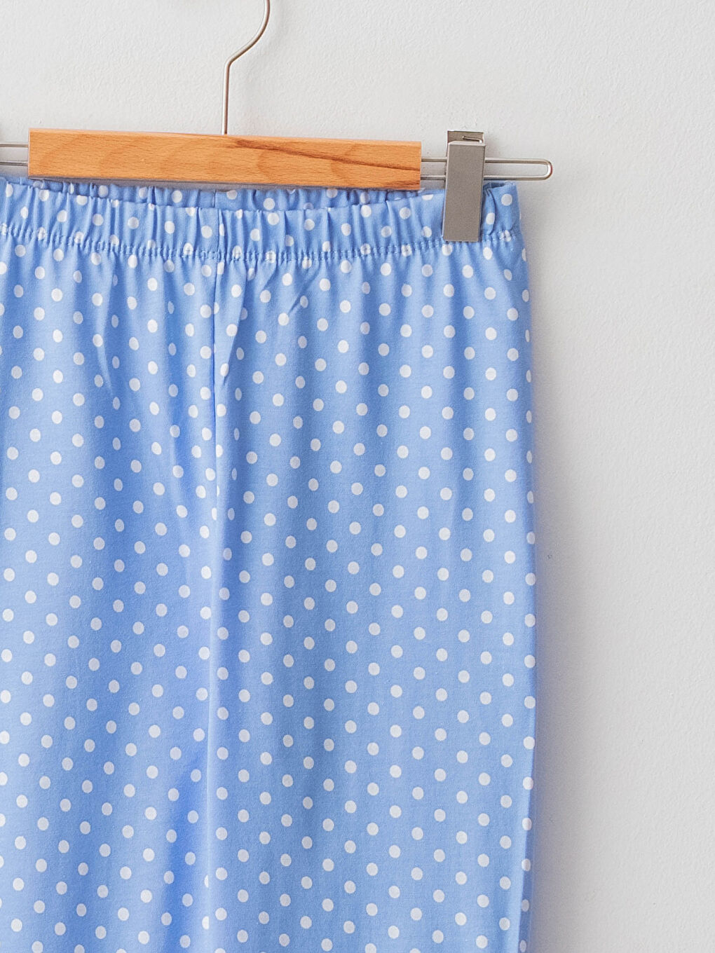 Crew Neck Polka Dot Long Sleeve Girls Pajamas Set-2
