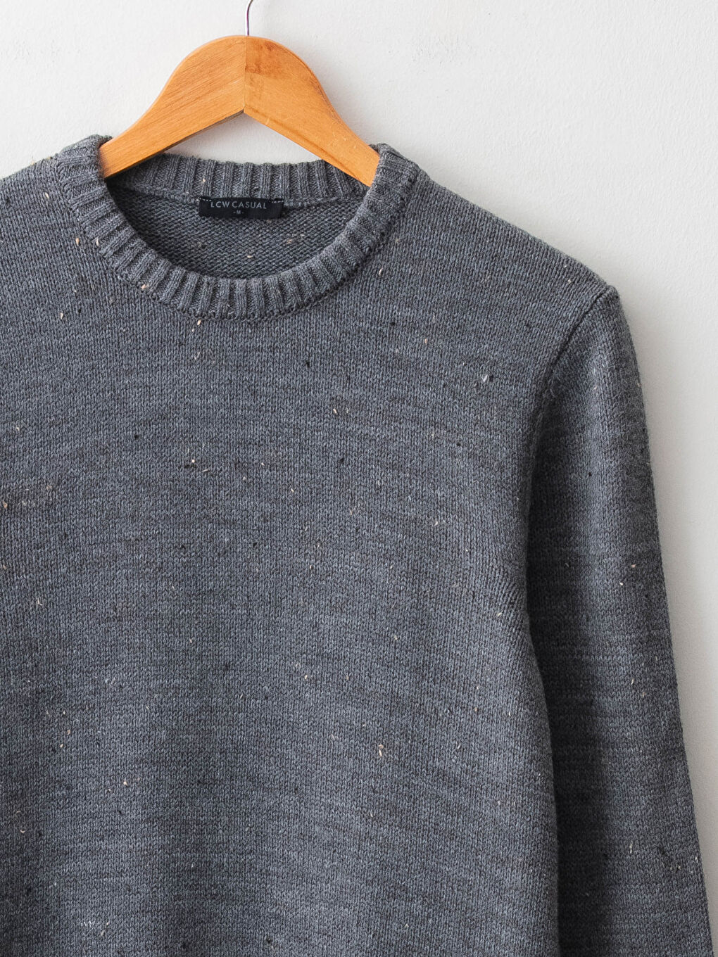 Rundhalsausschnitt Langarm Herren Strickpullover-2