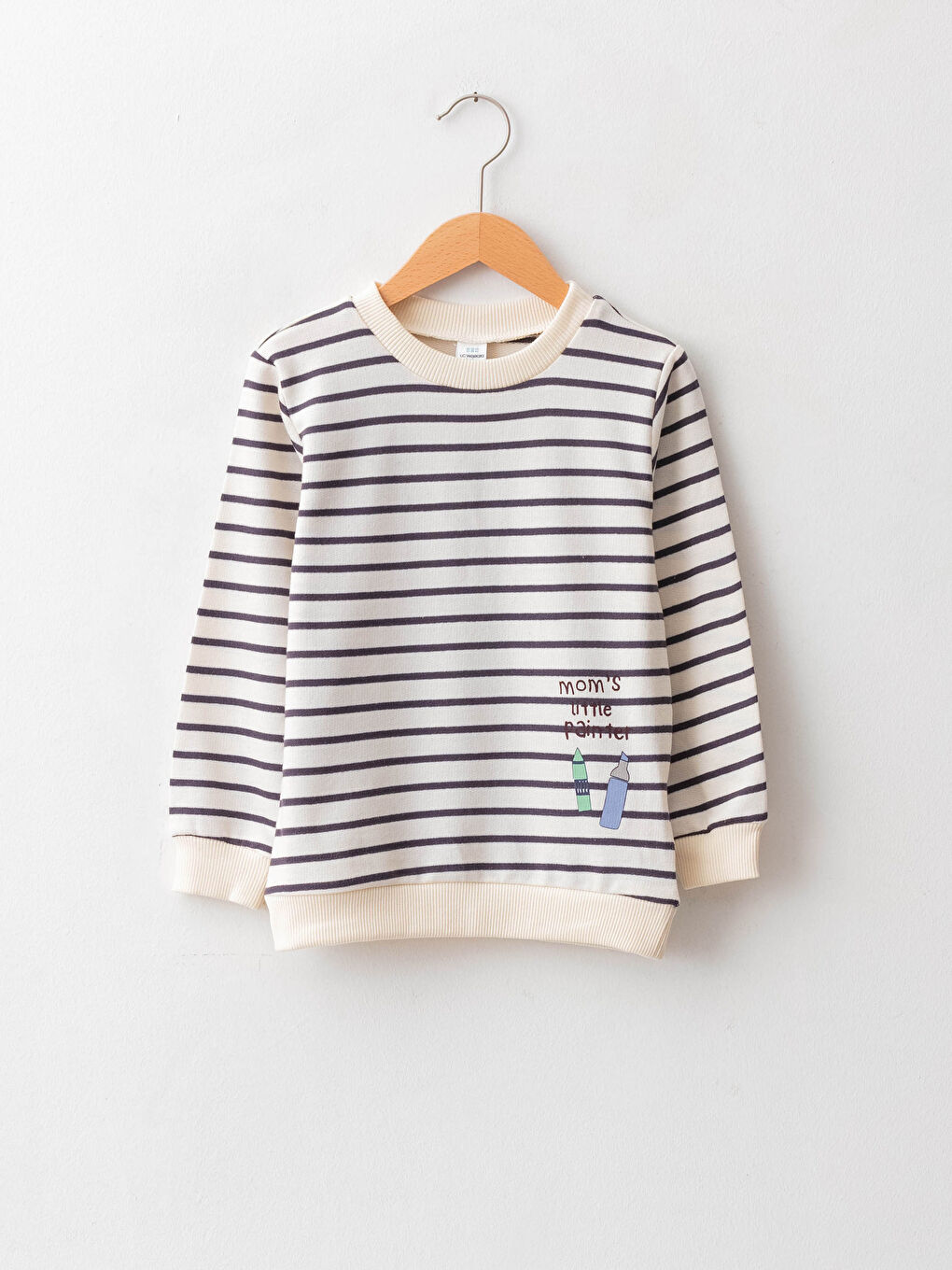 Crew Neck Long Sleeve Cotton Baby Boy T-Shirt