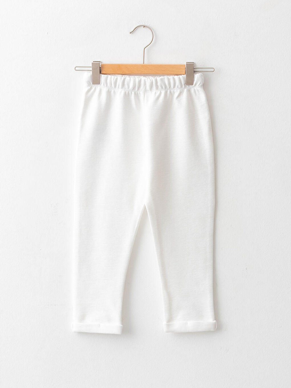 Beyaz Beli Lastikli Baskılı Erkek Bebek Eşofman Alt-1