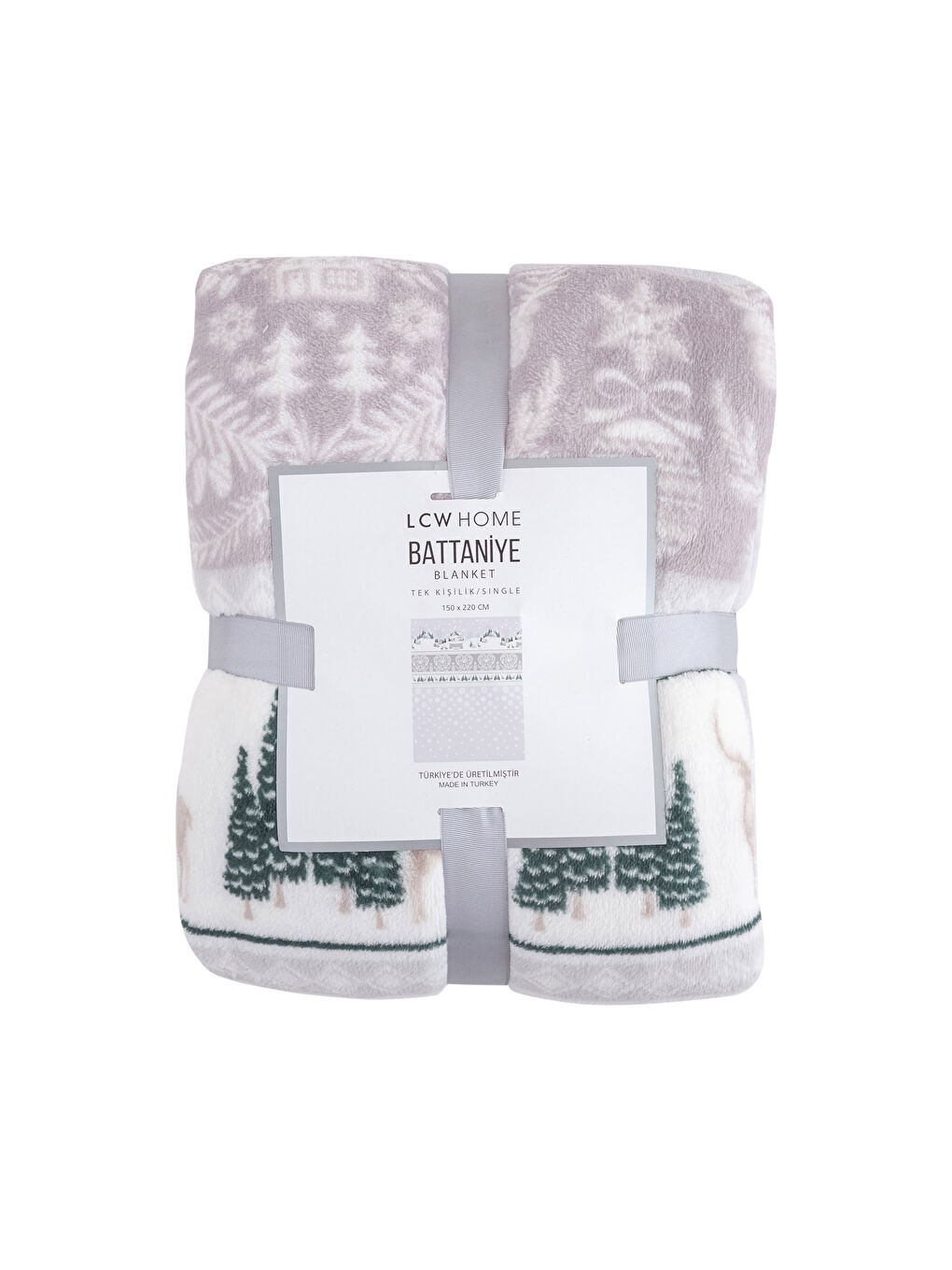 Christmas Themed Single Pattern Wellsoft Blanket 150x220 Cm-3