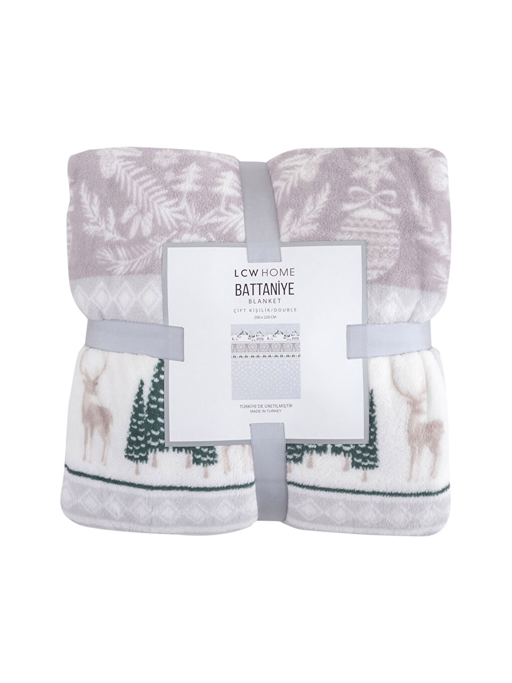 Christmas Themed Double Printed Wellsoft Blanket 200x220 Cm-3