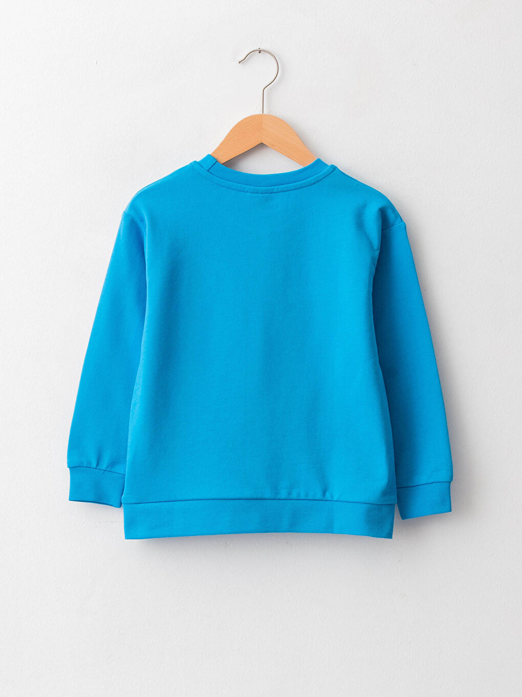 Mavi Bisiklet Yaka Nakış Detaylı Uzun Kollu Erkek Çocuk Sweatshirt-1