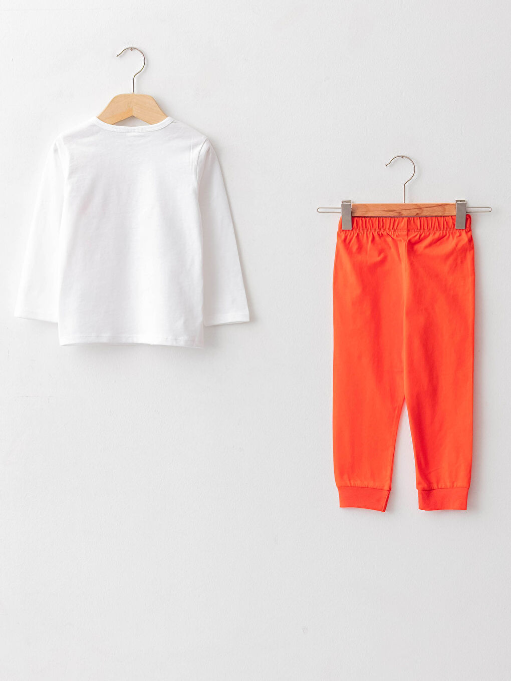 Ensemble de pyjama bébé imprimé singe nostalgique à manches longues col rond-7