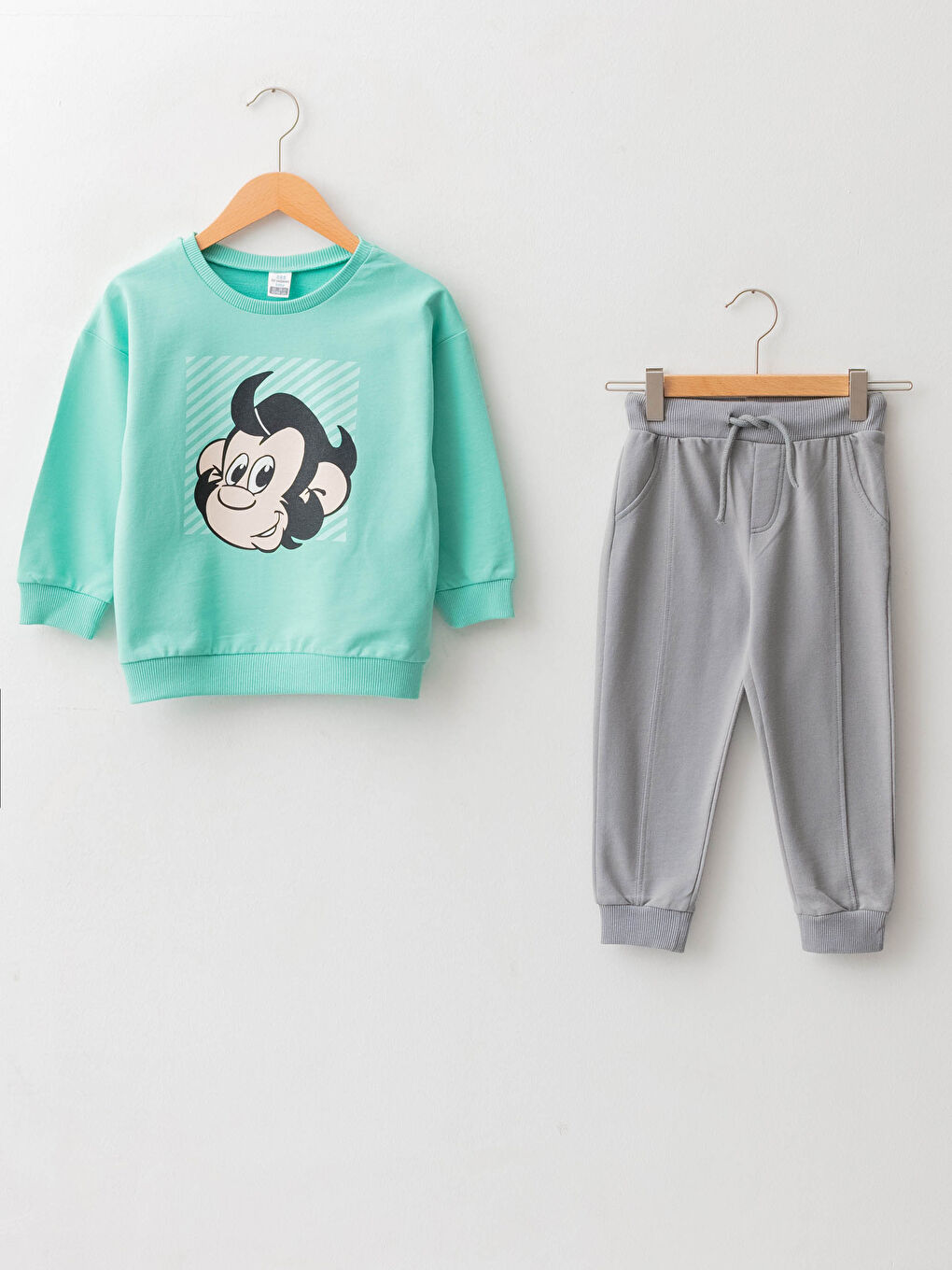 Tic Pantalon Vetement Bebe Garcon Mickey LCW Baby Crew Neck Long