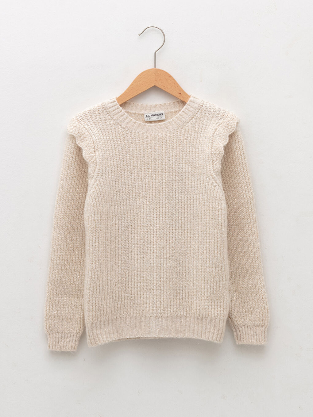 LCW Kids Crew Neck Basic Long Sleeve Girls' Knitwear Sweater -W1H939Z4-FRC