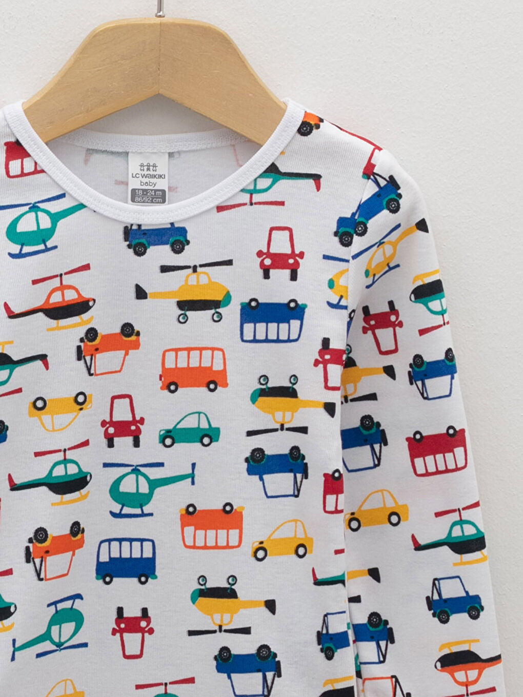 Crew Neck Long Sleeve Printed Baby Boy Bodysuit with Snap Crotch 2-Pack-2