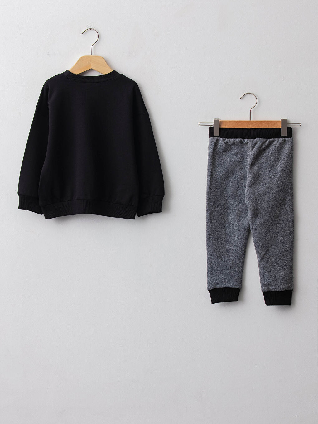 Crew Neck Long Sleeve Printed Baby Boy Sweatshirt and Pants 2-1