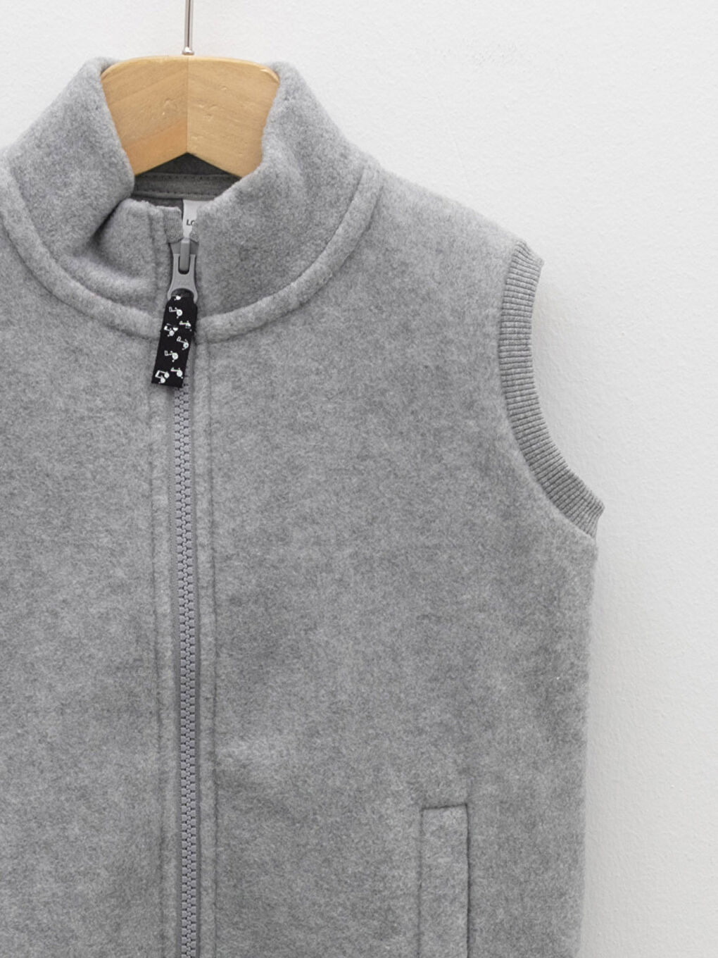 Trichterkragen Reißverschluss Fleece Baby Jungen Weste-2
