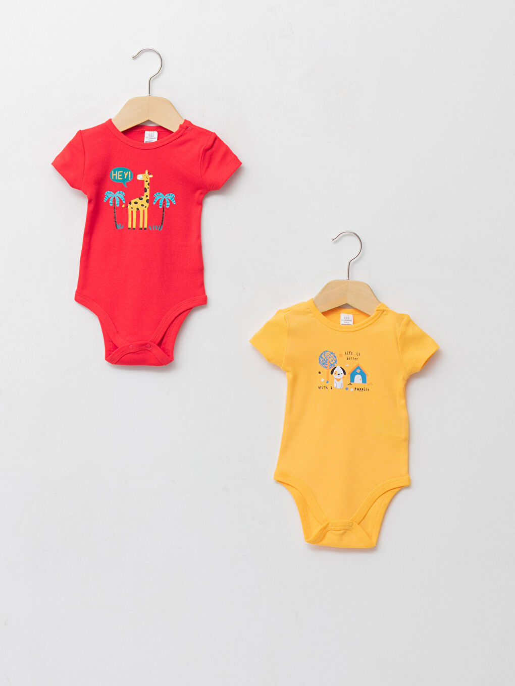 Боди с круглым вырезом, коротким рукавом, с принтом, хлопковое, для малышей мальчиков, с заклепками, 2 упаковки