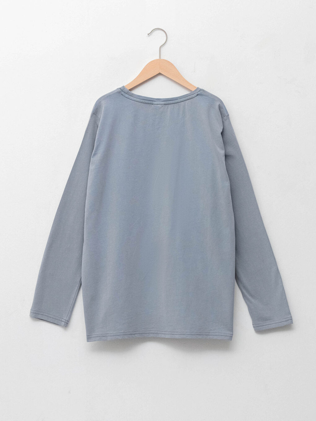 Crew Neck Printed Long Sleeve Boys' T-Shirt-1