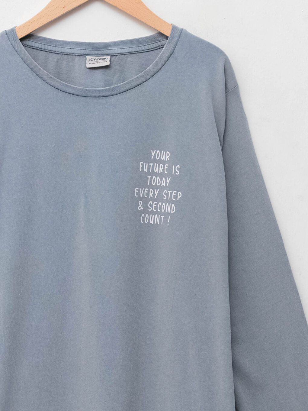 Crew Neck Printed Long Sleeve Boys' T-Shirt-2