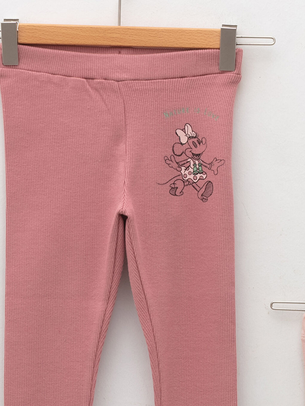 Elasticated Waist Minnie Mouse Printed Baby Girls Leggings 2 Pack-2