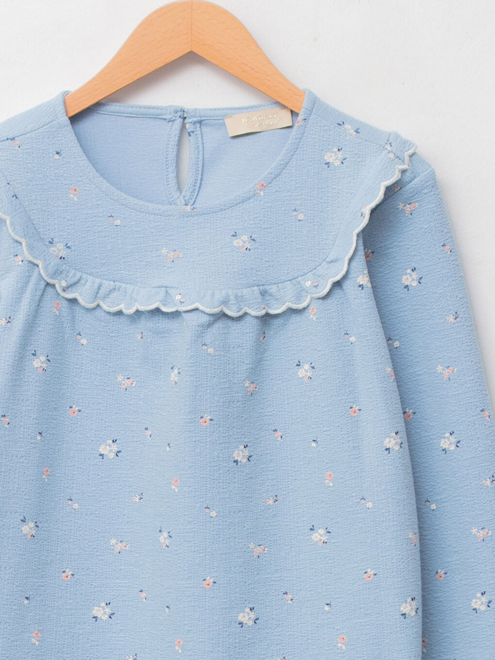 LCW Kids Тениска с кръгло деколте, отпечатана, с дълъг ръкав за момичета -W1HI76Z4-LQQ