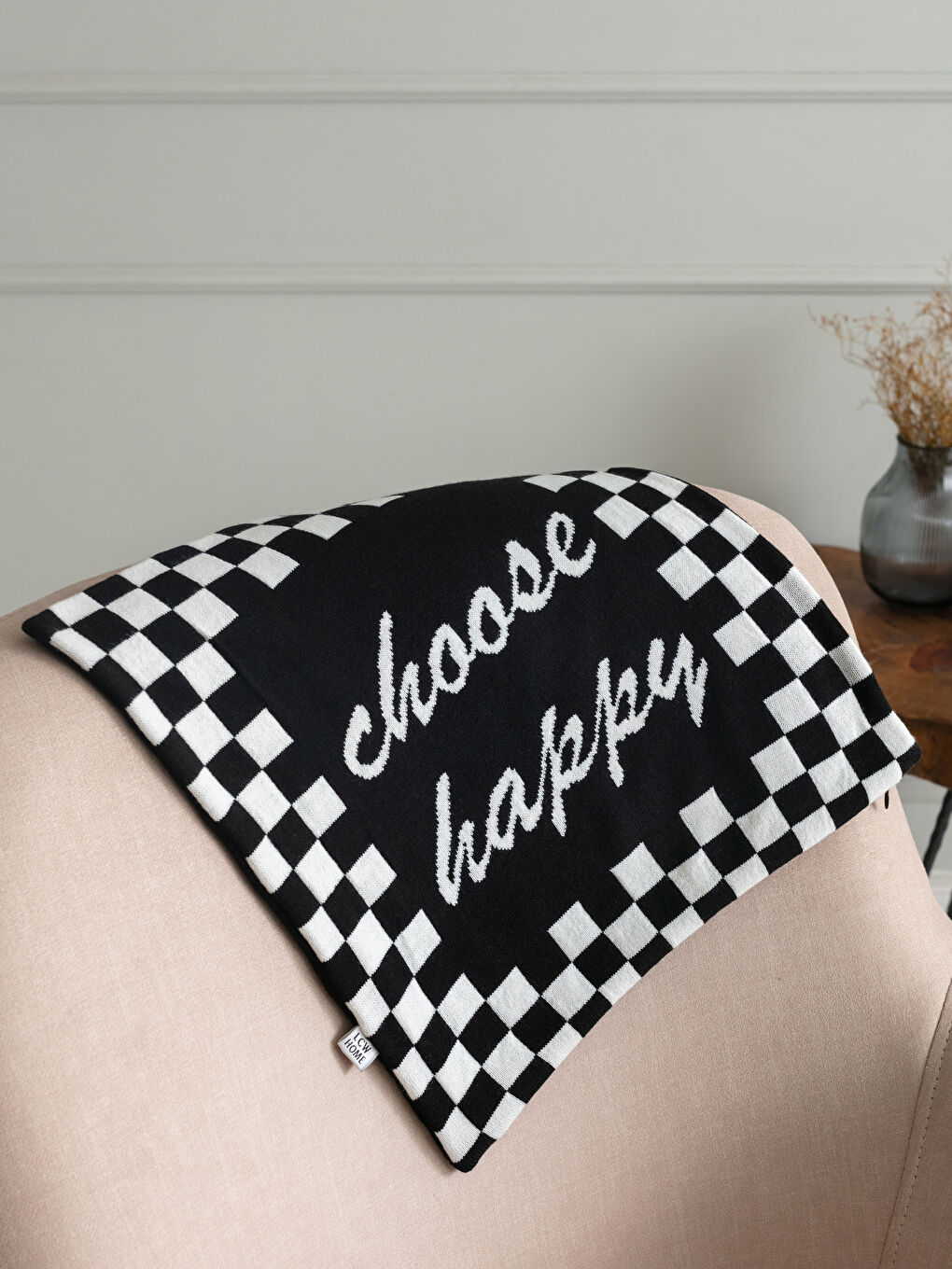 Tricot Patterned Throw Pillow Case 45x45 Cm-1