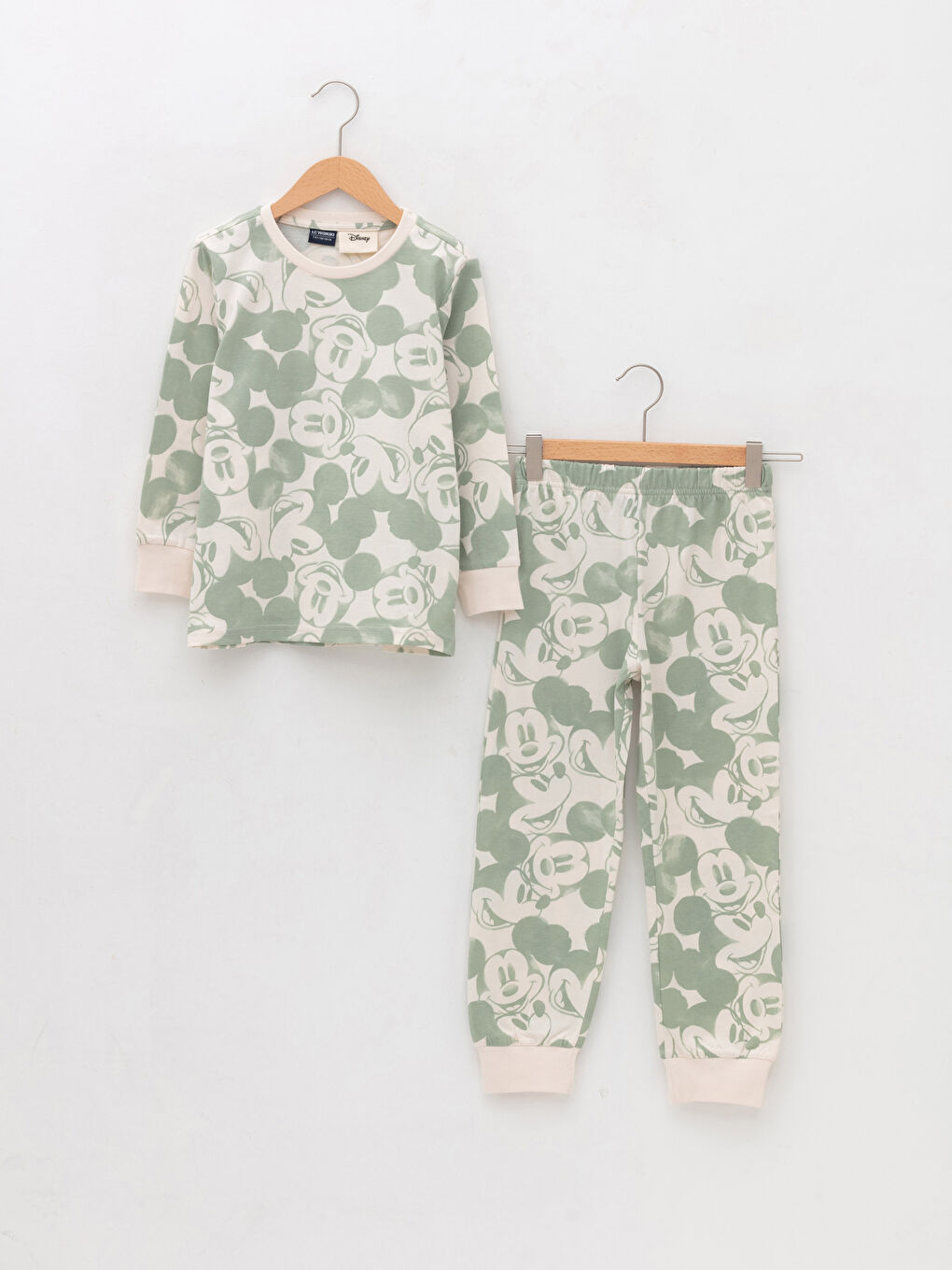 Ekru Mickey Mouse Kardeş Ürünler Erkek Çocuk Pijama Takımı-5