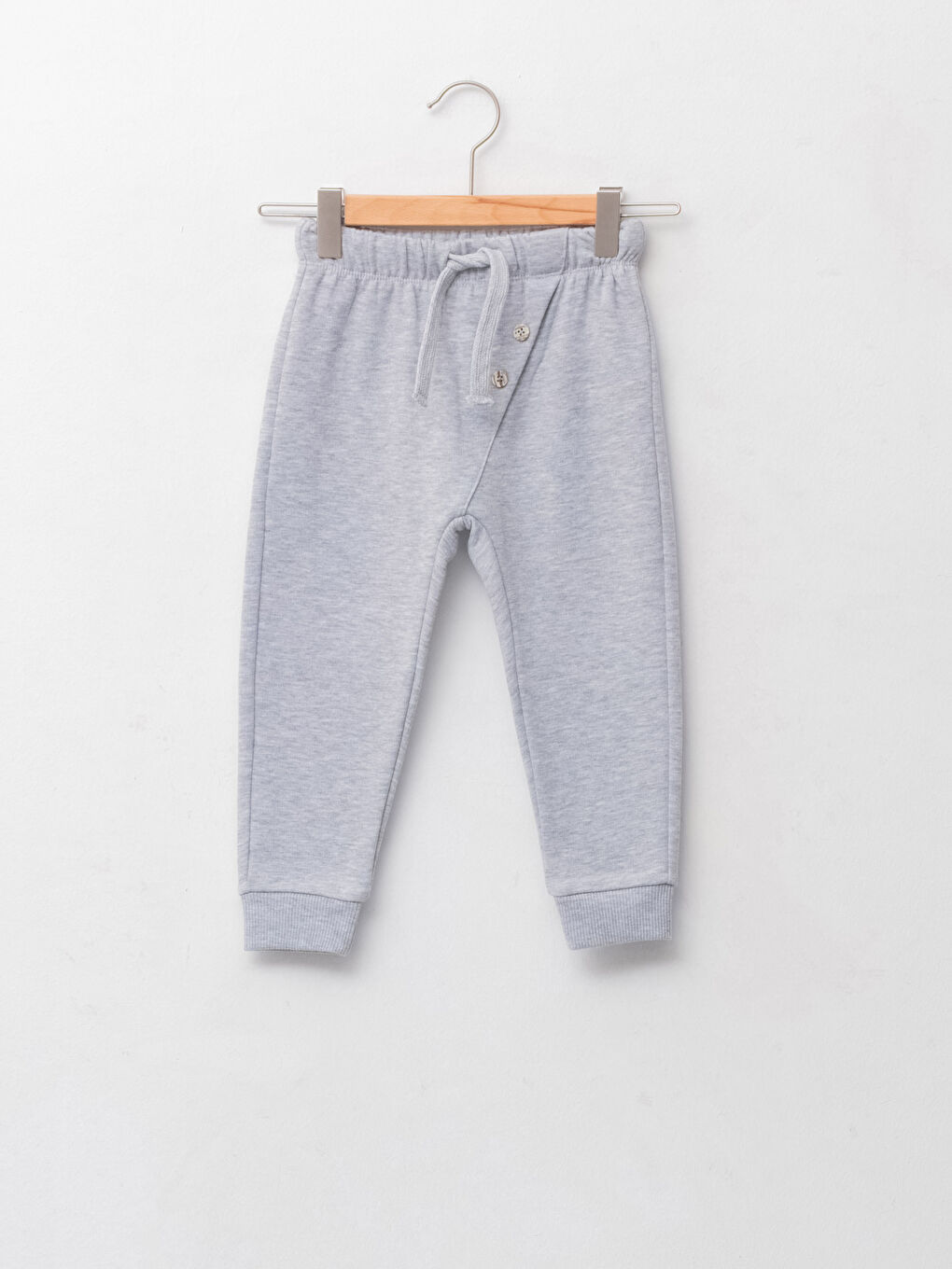 بنطلون رياضي بخصر مرن سادة - اولاد رضع - مجموعة من قطعتين-1