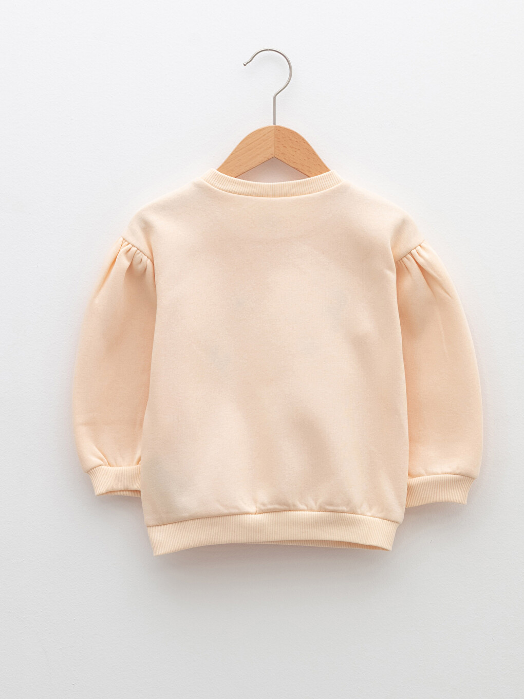 Crew Neck Long Sleeve Printed Baby Girls' Sweatshirt-1