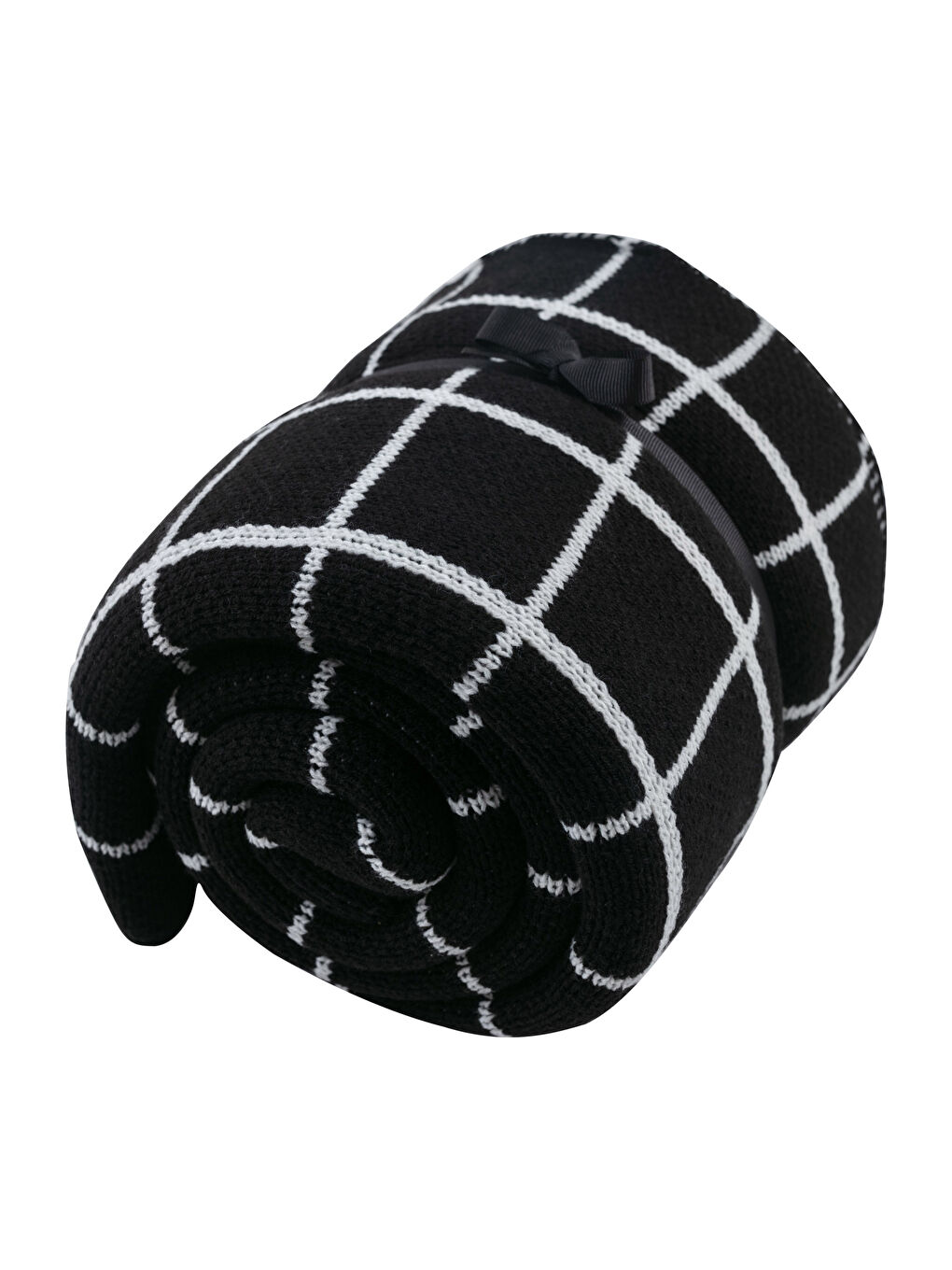 Couverture Télévisée en Tricot à Motif Écossais 100x150 Cm-3