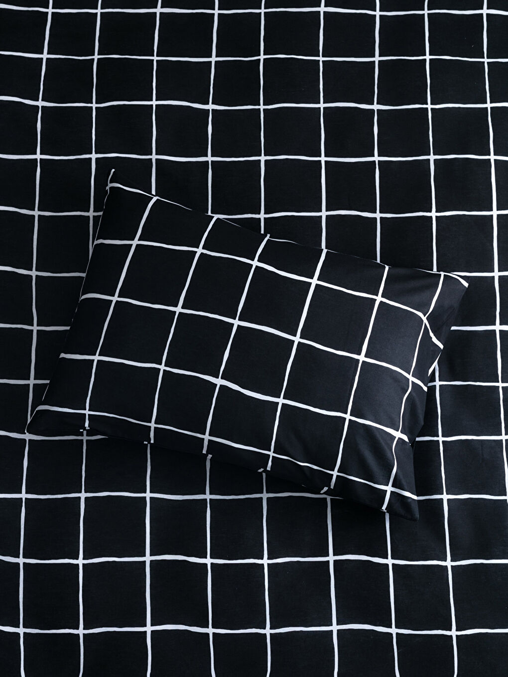 Single Woven Checkered Duvet Cover Set-1