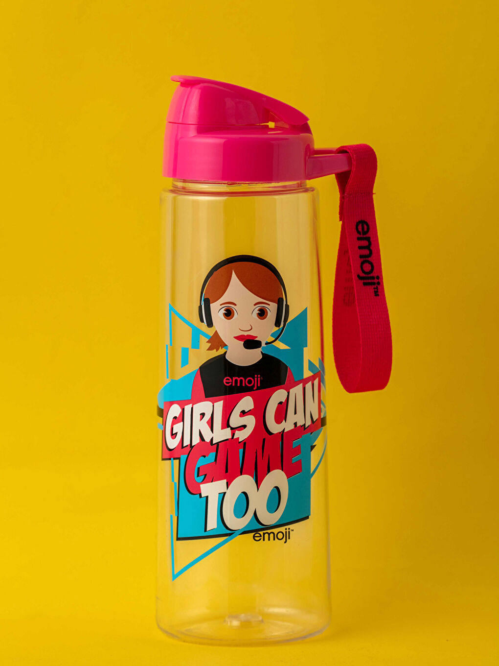 Karışık Emoji Lisanslı Ağzı Kapaklı Kadın Suluk