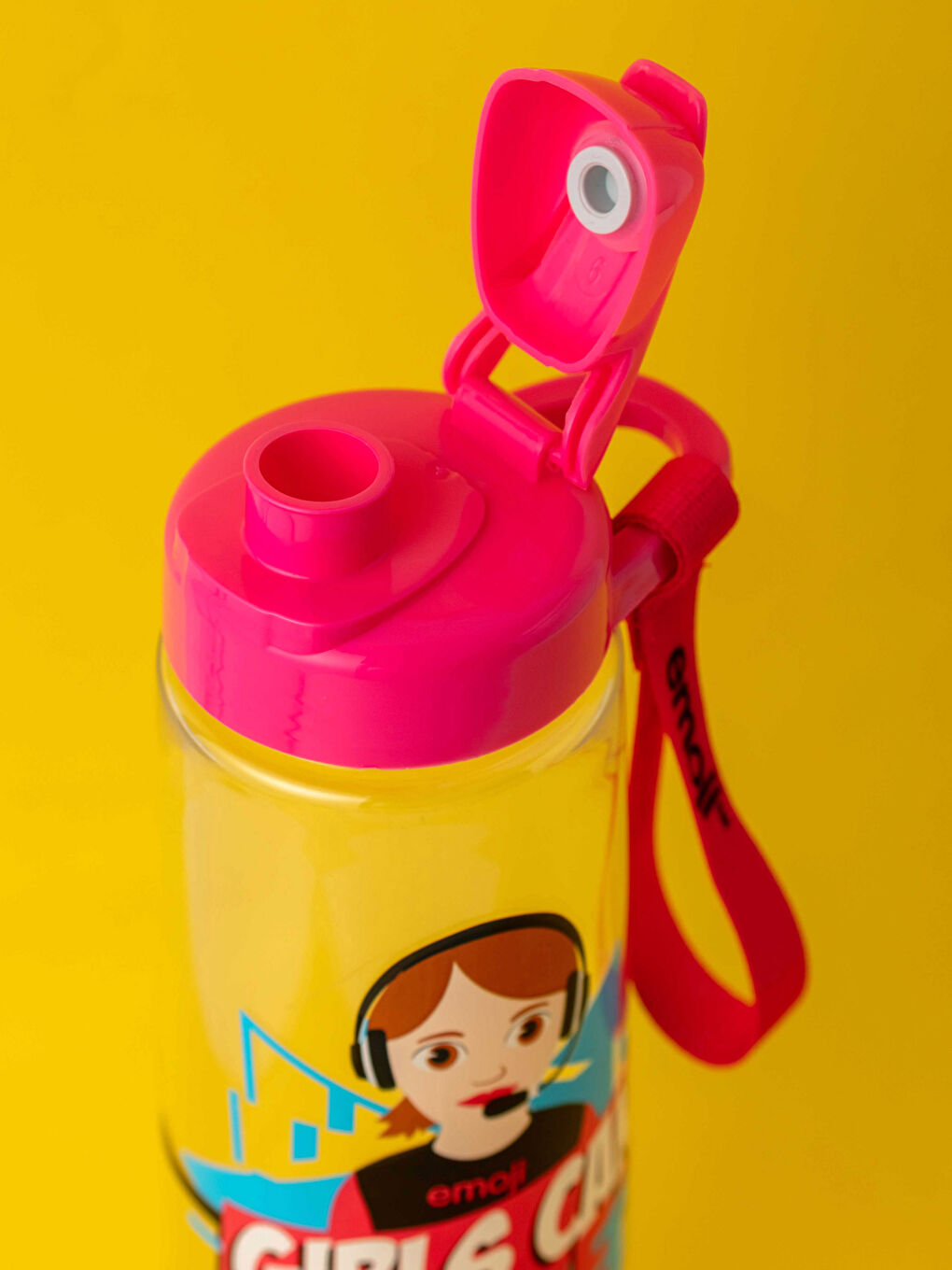 Karışık Emoji Lisanslı Ağzı Kapaklı Kadın Suluk-1