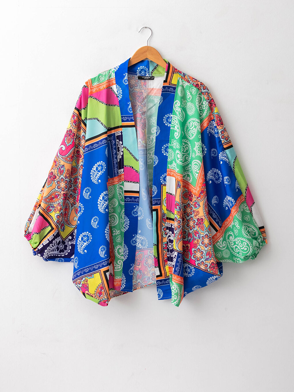 LCWAIKIKI Maternity V-Neck Patterned Long Sleeve Maternity Kimono -W1HQ93Z8-LQQ