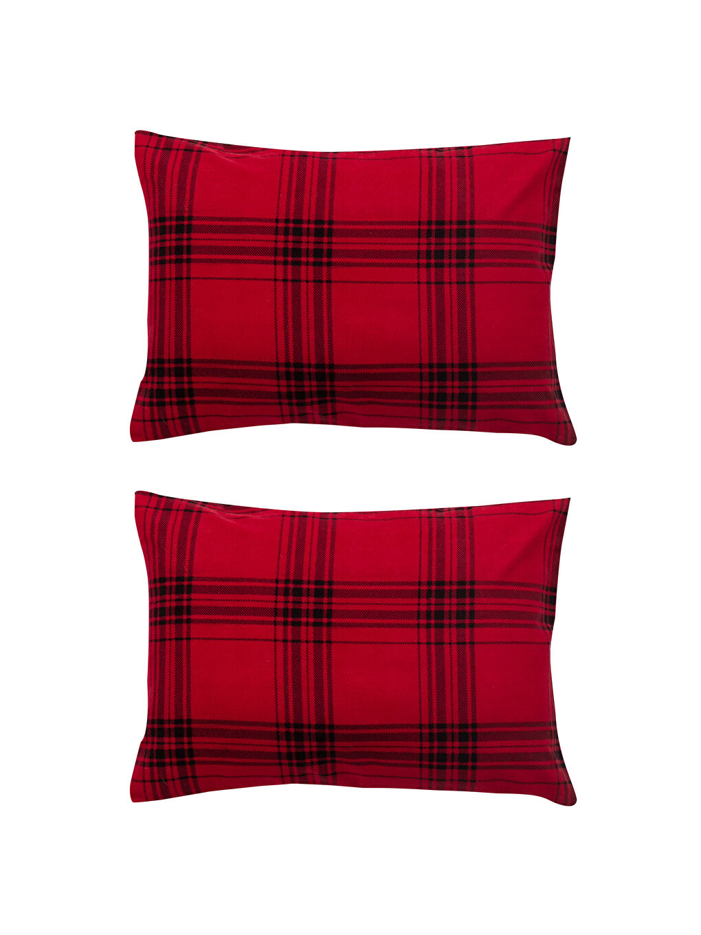 LCW HOME Božićna Jastučnica od Flanela sa Kariranim Dezenom Set od 2 50x70 cm -W1HR20Z8-F9C
