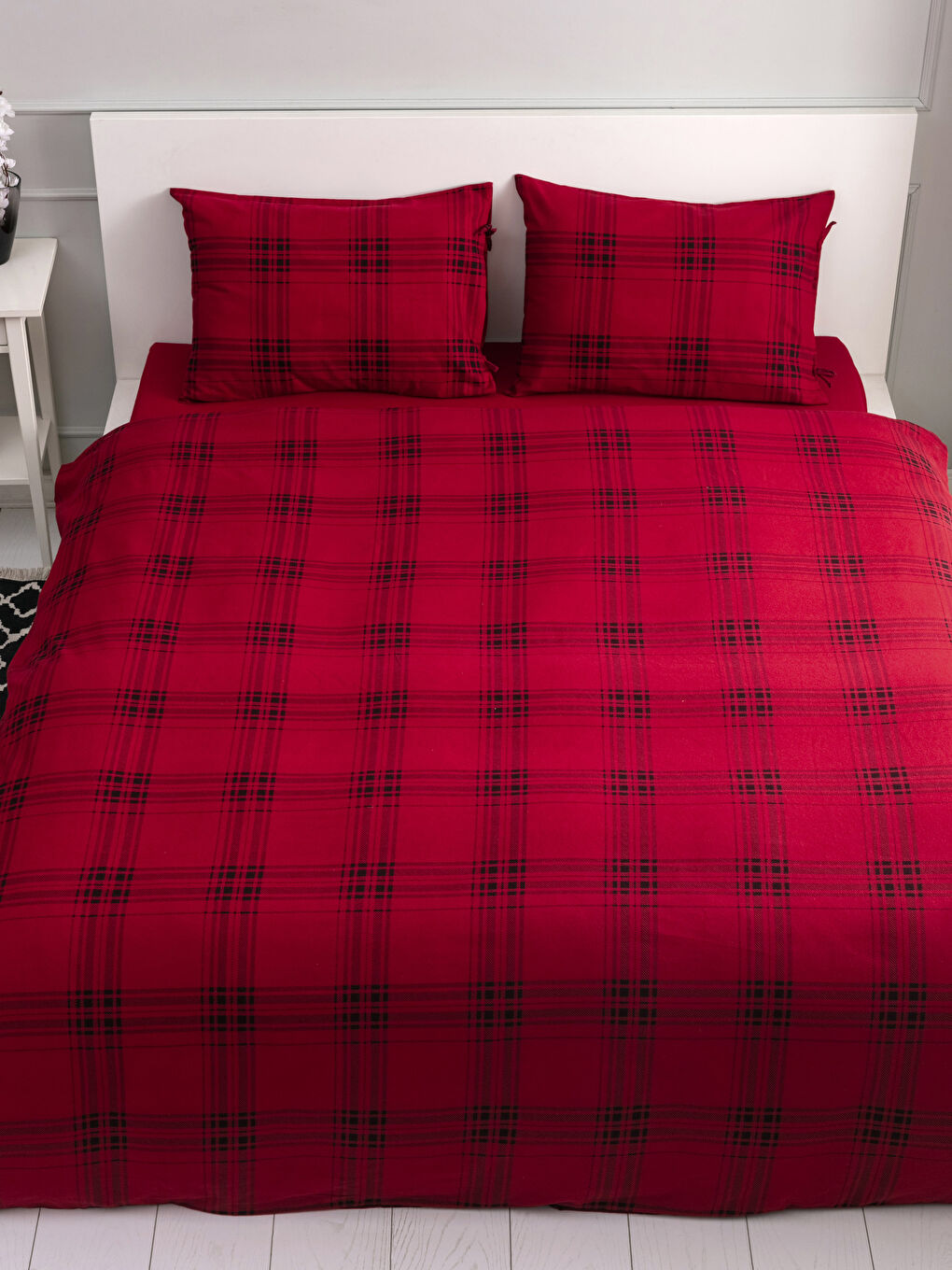 LCW HOME Çift Kişilik Ekose Desenli Nevresim Takımı -W1HR22Z8-F9C