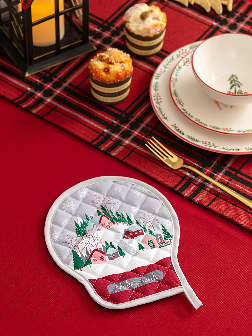 LCW HOME Christmas Themed Printed Gabardine Handle -W1HS30Z8-F9C