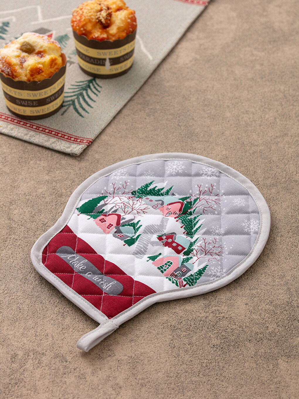 LCW HOME Christmas Themed Printed Gabardine Handle -W1HS30Z8-F9C