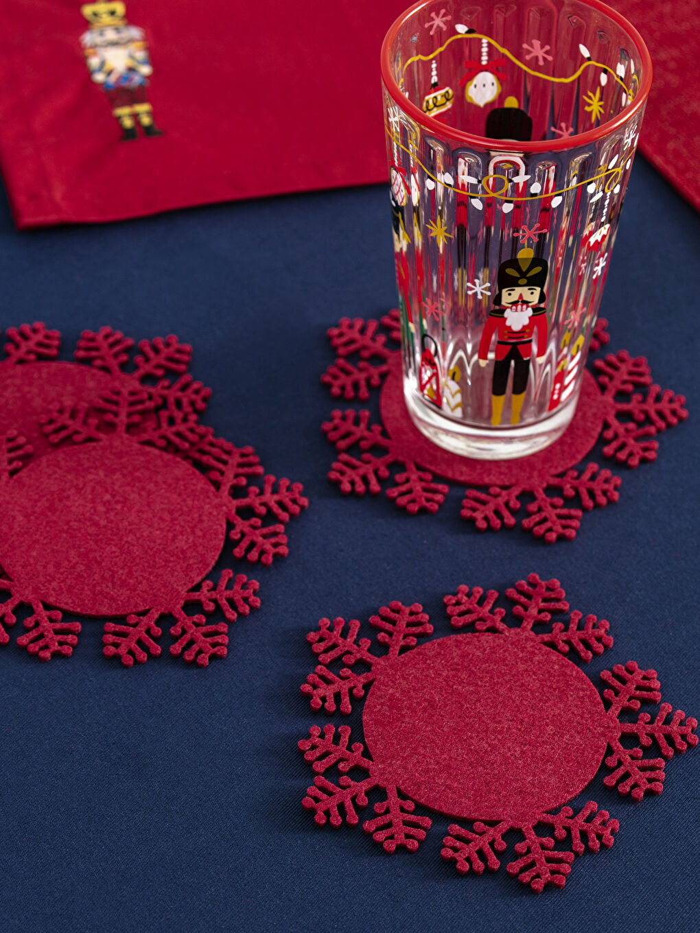 Patterned Felt Coaster Set of 4