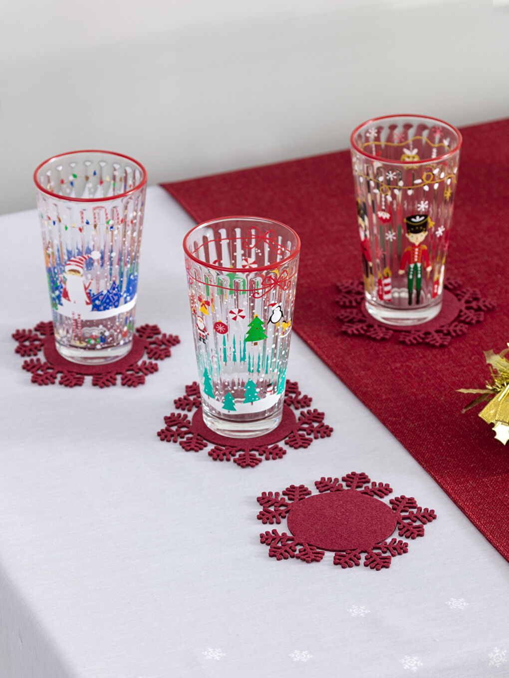 Patterned Felt Coaster Set of 4-2