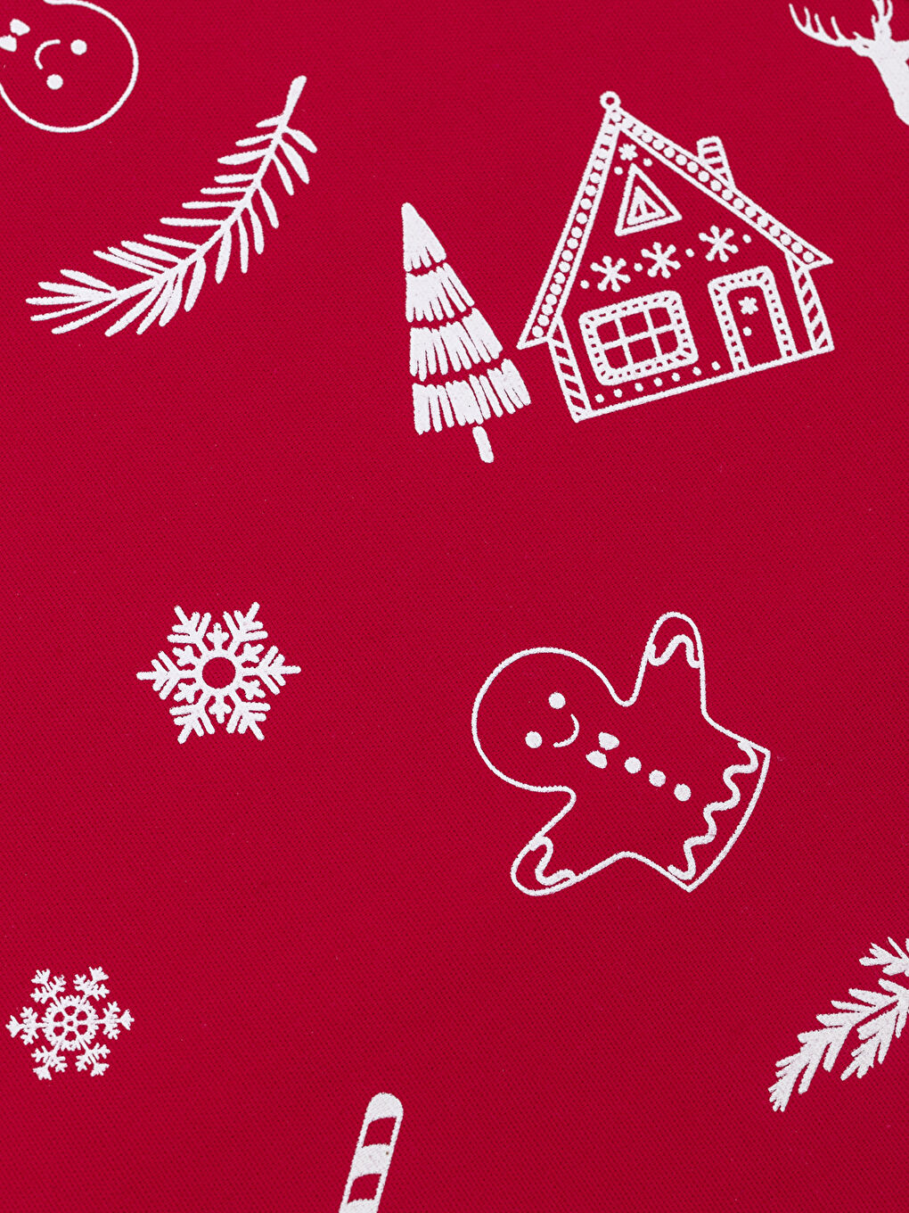 LCW HOME New Year Themed Printed Gabardine Kitchen Apron -W1HS39Z8-F9C