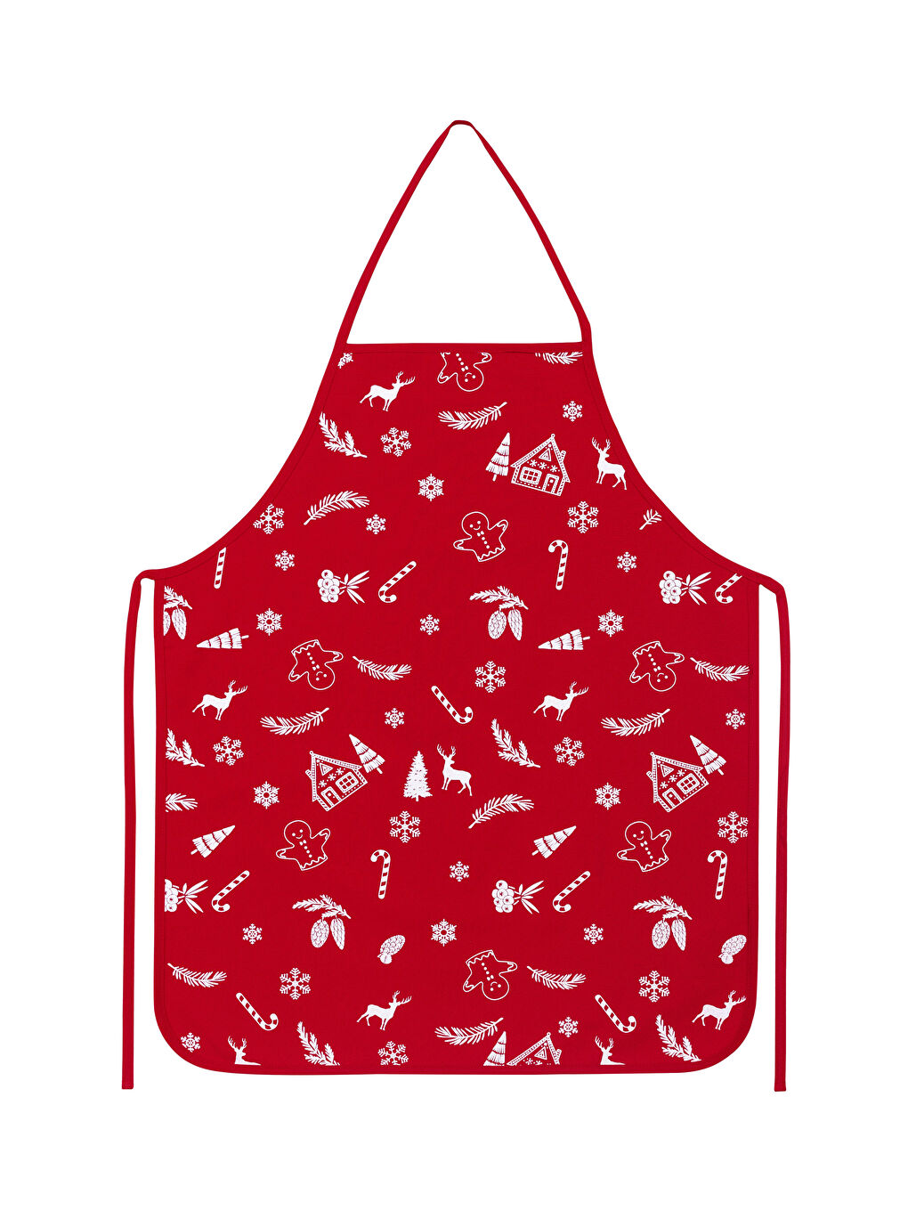 LCW HOME New Year Themed Printed Gabardine Kitchen Apron -W1HS39Z8-F9C